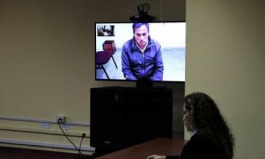 Teleaudiencia se desarrolló en la Corte de Justicia del Santa. (Foto Chimbotenlinea.com)